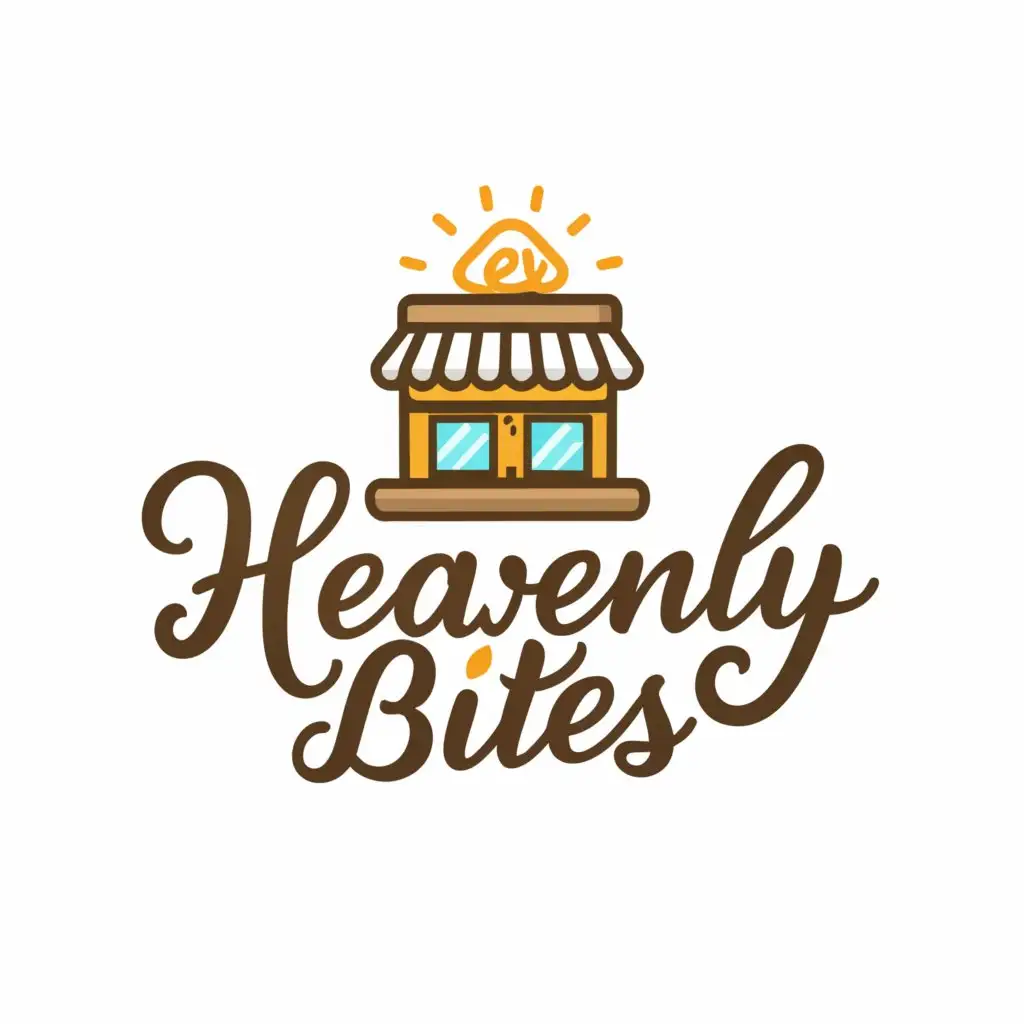 a logo design,with the text "heavenly Bites", main symbol:bakeshop,Moderate,clear background