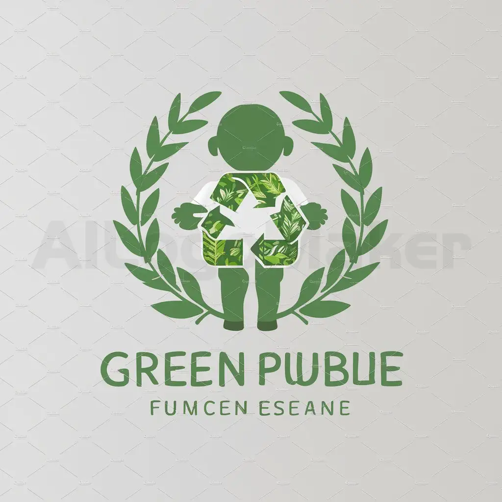 LOGO-Design-For-Natural-Puzzle-Green-Environmental-Protection-with-Child-Holding-Puzzle-Piece