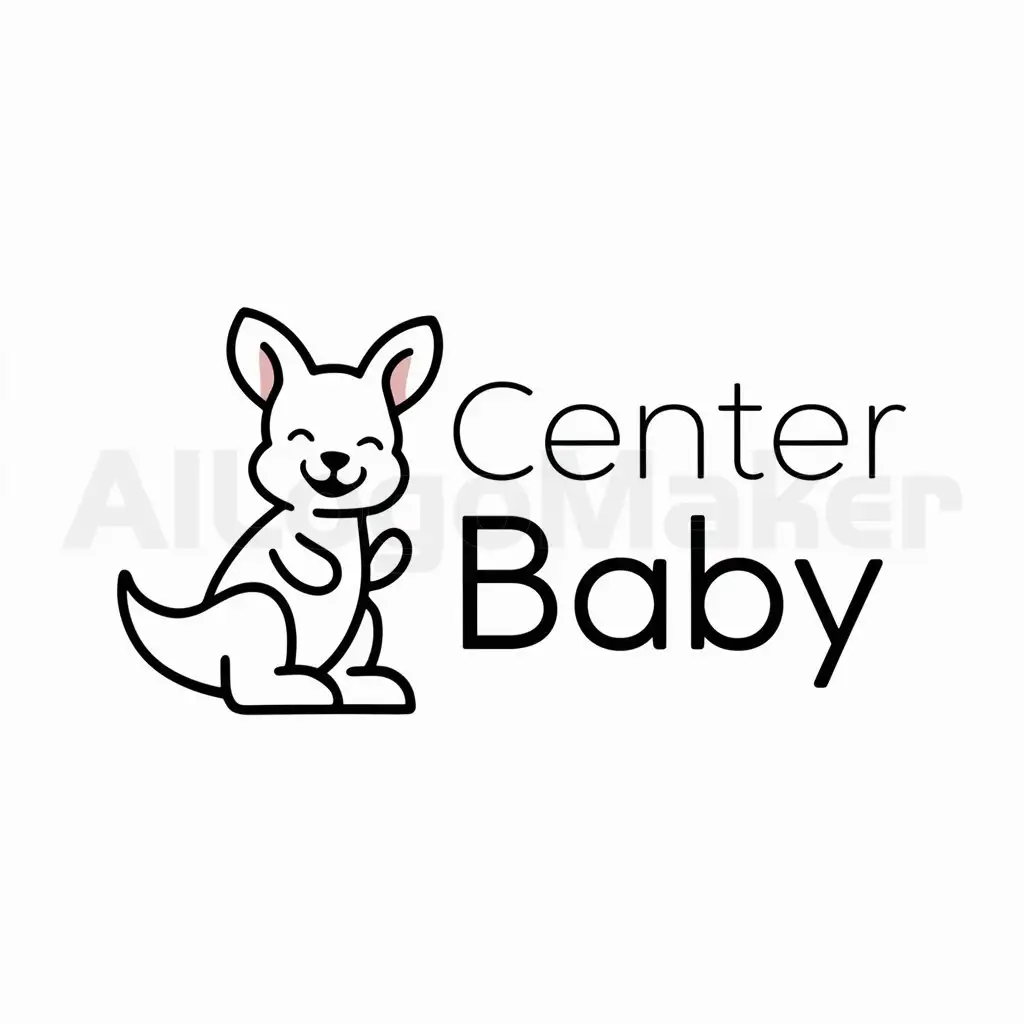 a logo design,with the text "Center Baby", main symbol:LOGO Design For Canguru Playful Kangaroo with Typography for the Medical Industry,Moderate,be used in Medical Dental industry,clear background