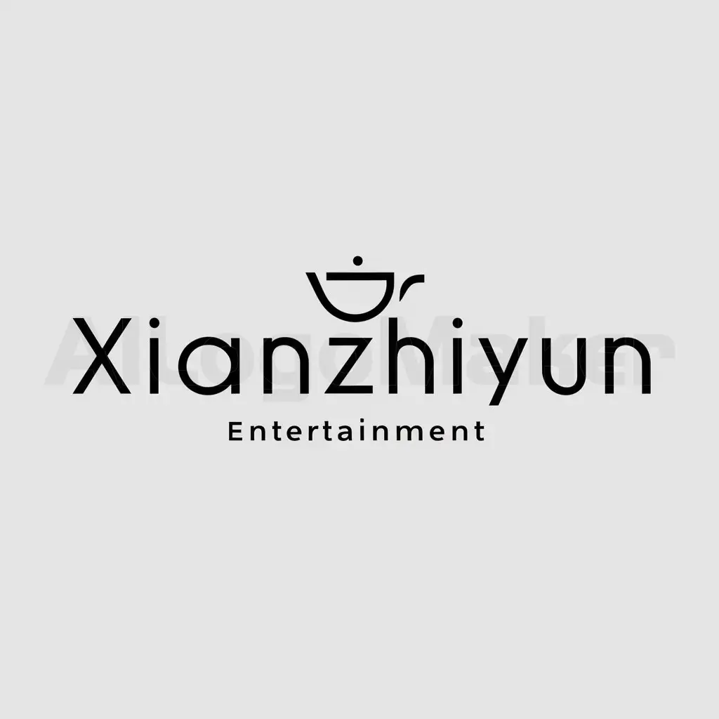 a logo design,with the text "xianzhiyun", main symbol:tea,Minimalistic,be used in Entertainment industry,clear background