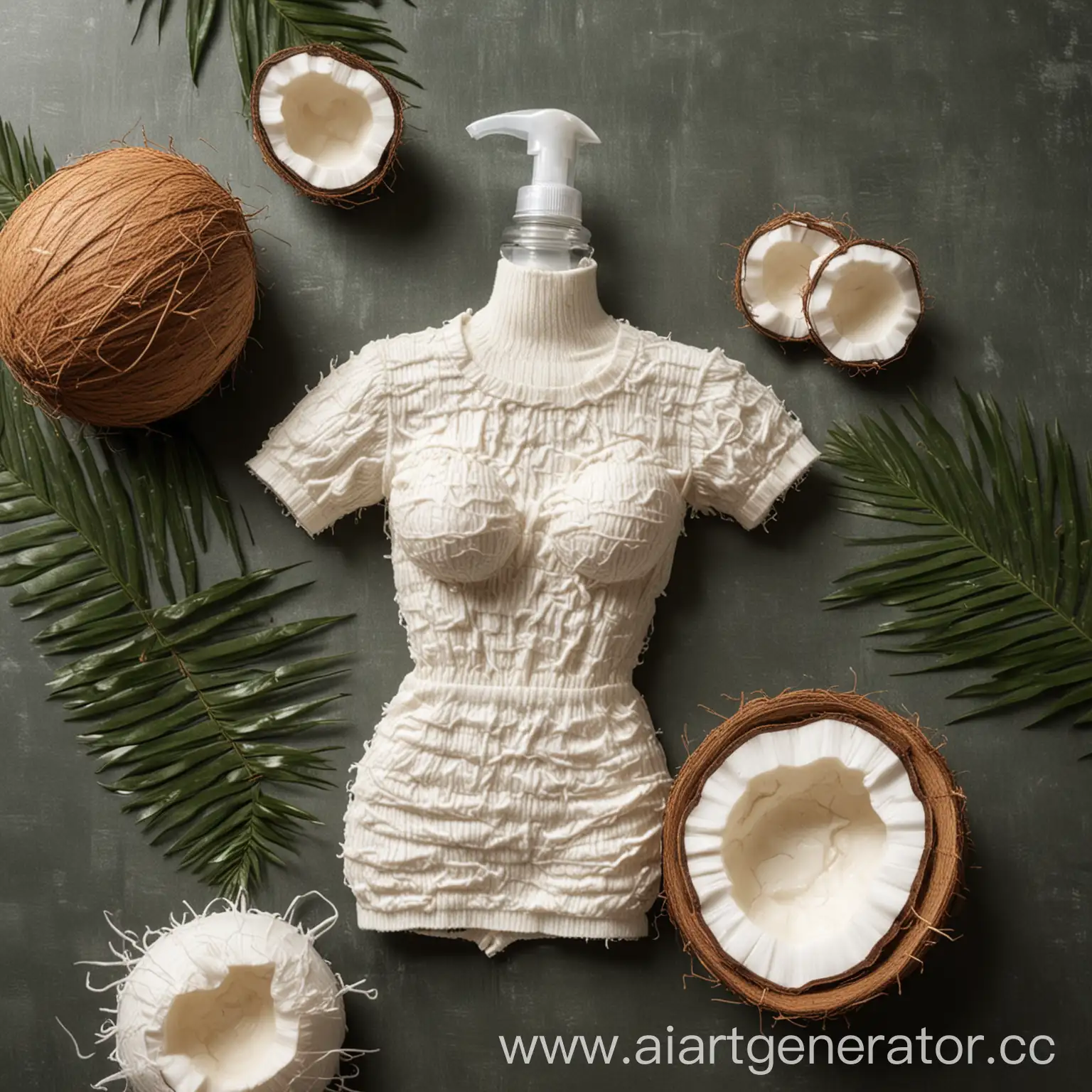 Fashionable-Clothing-Adorned-with-Coconut-Squeezed-Oil-Ornaments
