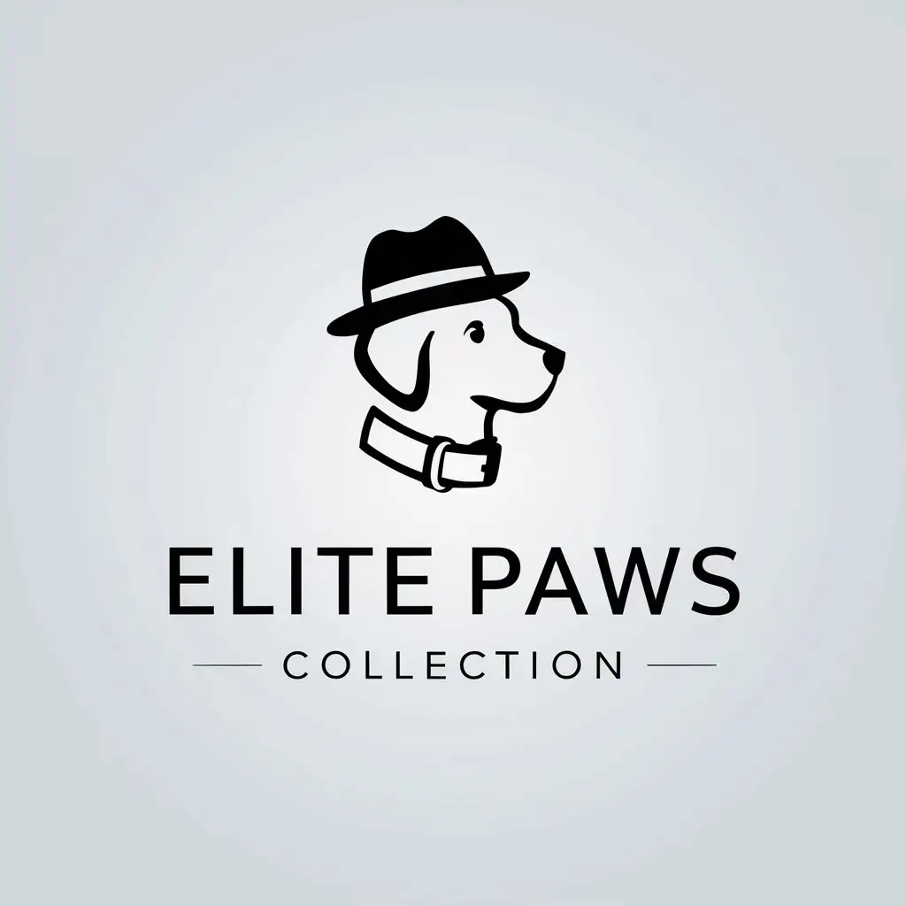 a logo design,with the text "elite paws collection", main symbol:dog products, pets store,Moderate,clear background