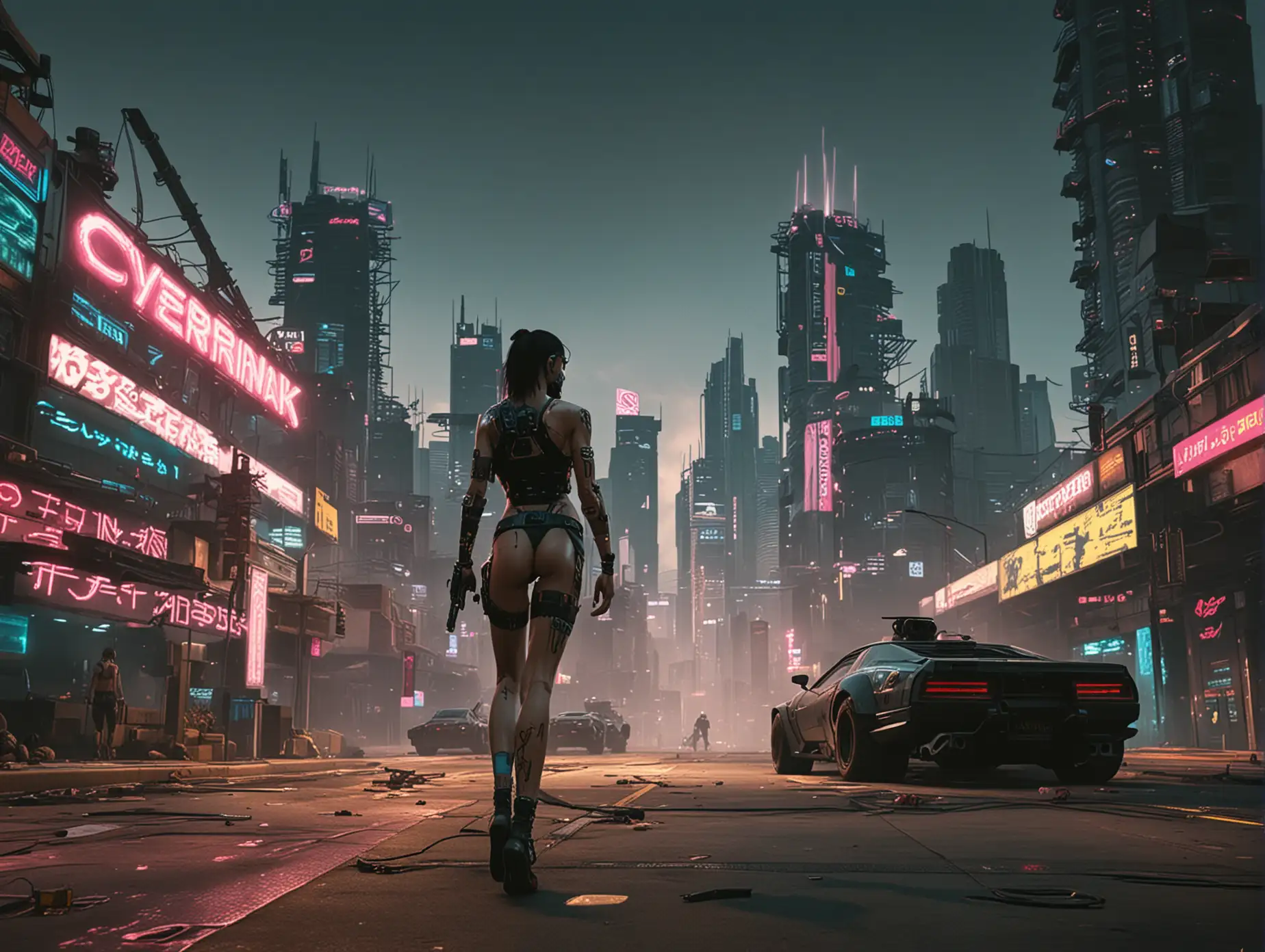 Futuristic-Cyberpunk-Cityscape-with-Neon-Lights-and-Hovering-Vehicles