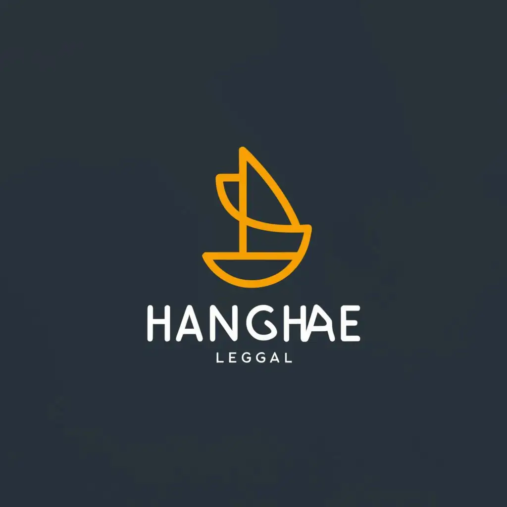 a logo design,with the text "hanghae", main symbol:sailing boat,Minimalistic,be used in Legal industry,clear background