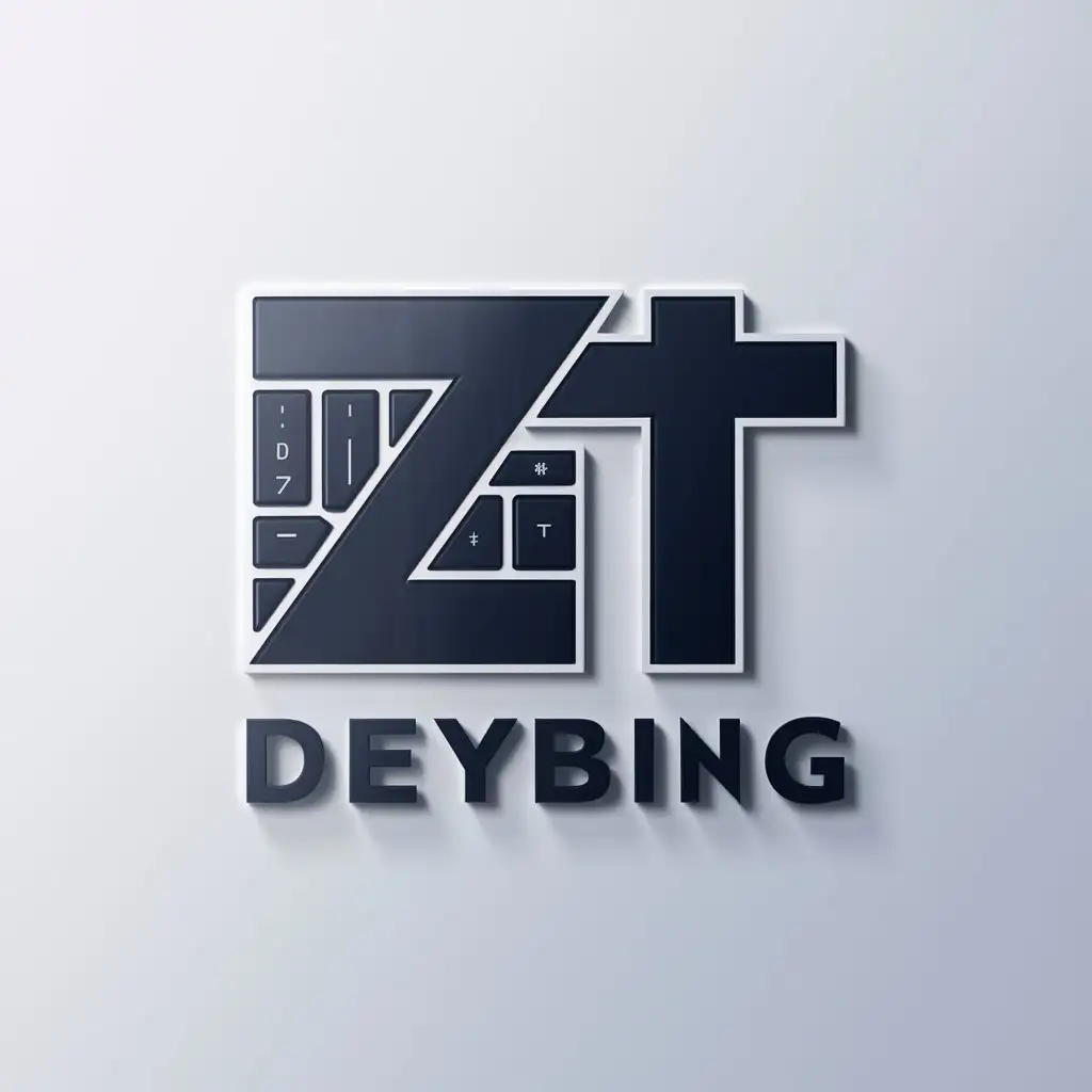 a logo design,with the text "ZT", main symbol:keyboard,Moderate,clear background