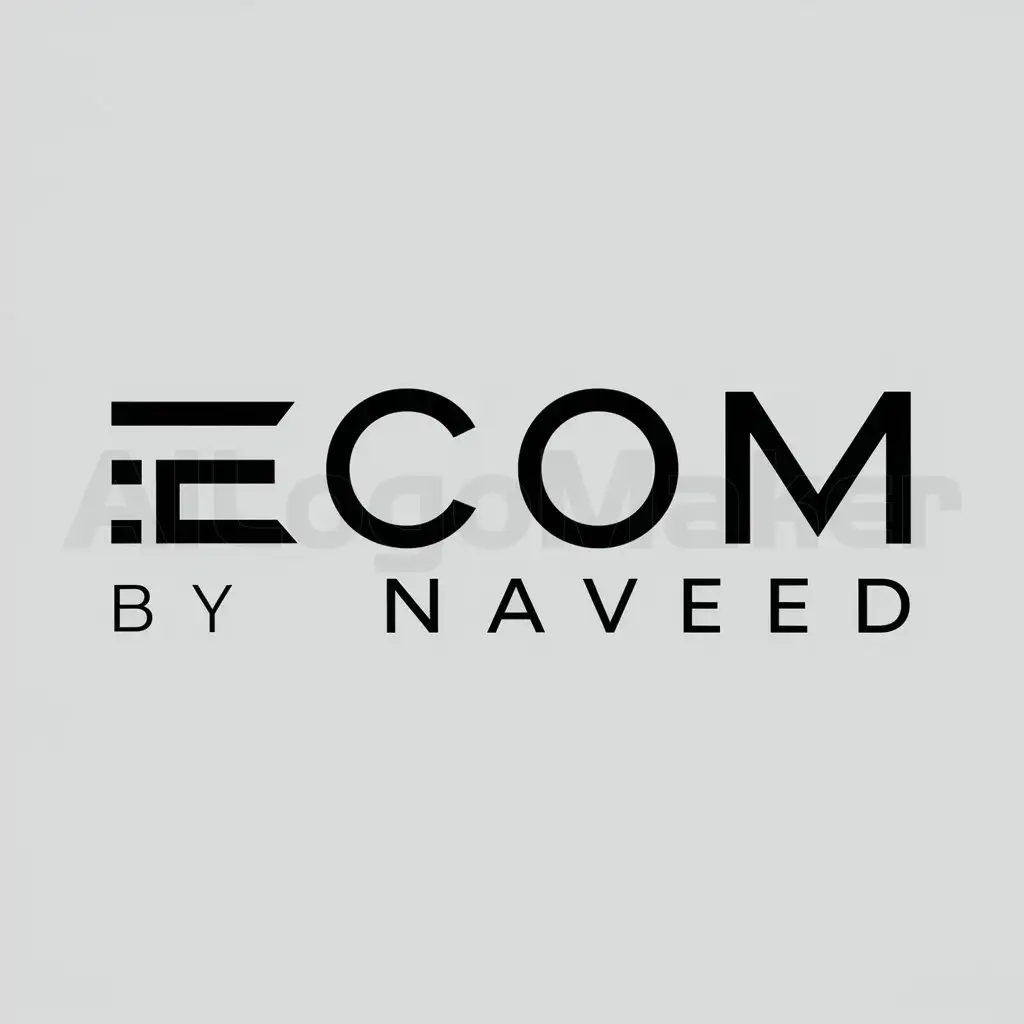 a logo design,with the text "ECOM BY NAVEED", main symbol:EN,Moderate,be used in Technology industry,clear background