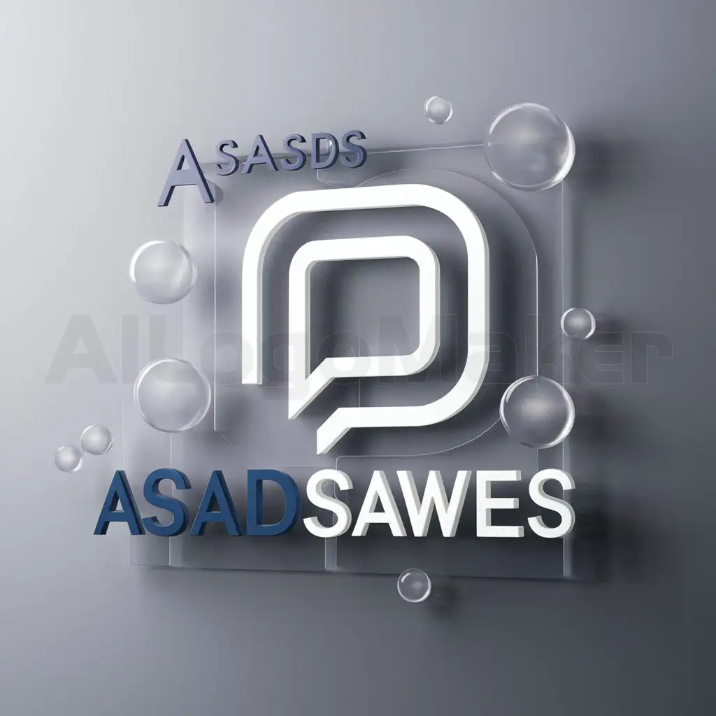 a logo design,with the text "asasdsawes", main symbol:chat,Moderate,clear background