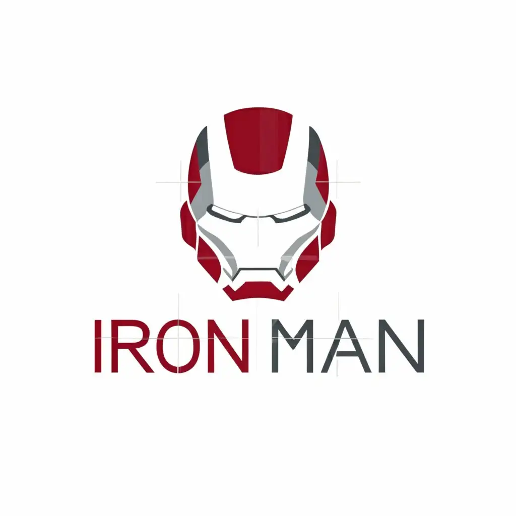 a logo design,with the text "Iron Man", main symbol:Iron Man,Minimalistic,be used in Sports Fitness industry,clear background