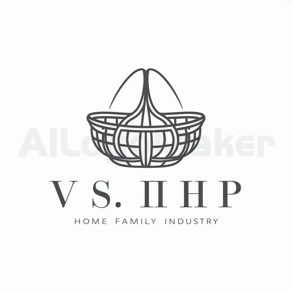 LOGO-Design-For-Home-Family-Industry-Elegant-VS-Emblem-Featuring-a-Basket-Symbol