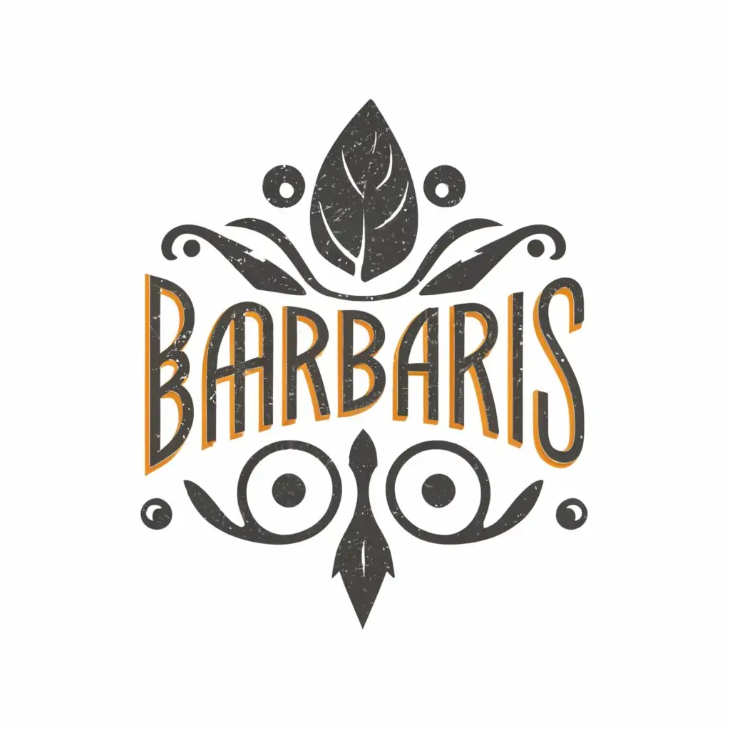 a logo design,with the text "Barbaris", main symbol:Leaves,Moderate,clear background