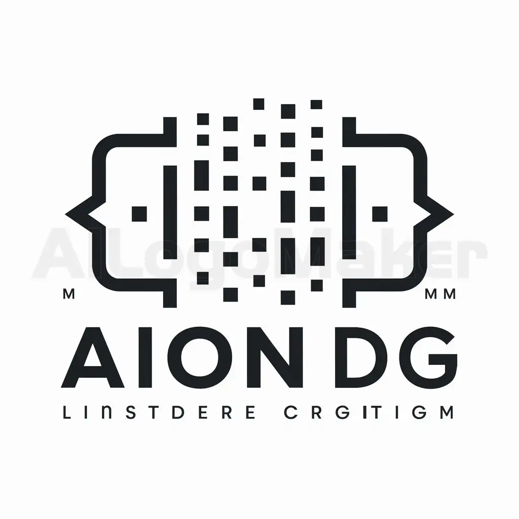 a logo design,with the text "AION DG", main symbol:AION DG make web elements such as brackets, pixels,Moderate,be used in 0 industry,clear background
