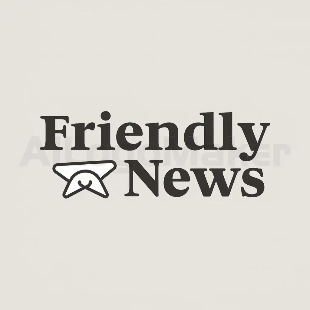 a logo design,with the text "friendly news", main symbol:telegramma,Minimalistic,be used in Entertainment industry,clear background