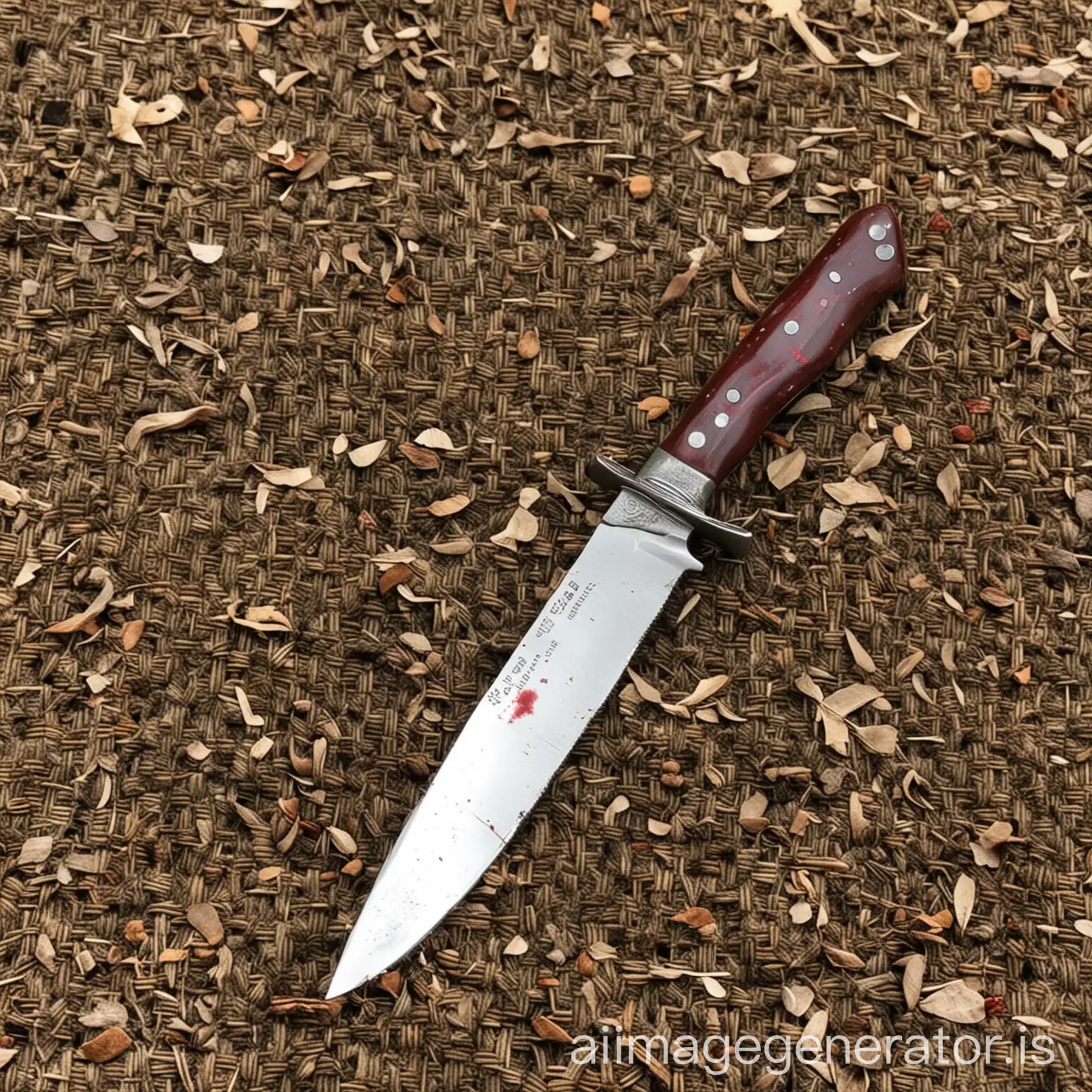 A knife with Mr. Kelly’s blood on it was found in Miss Kathryn's yard.