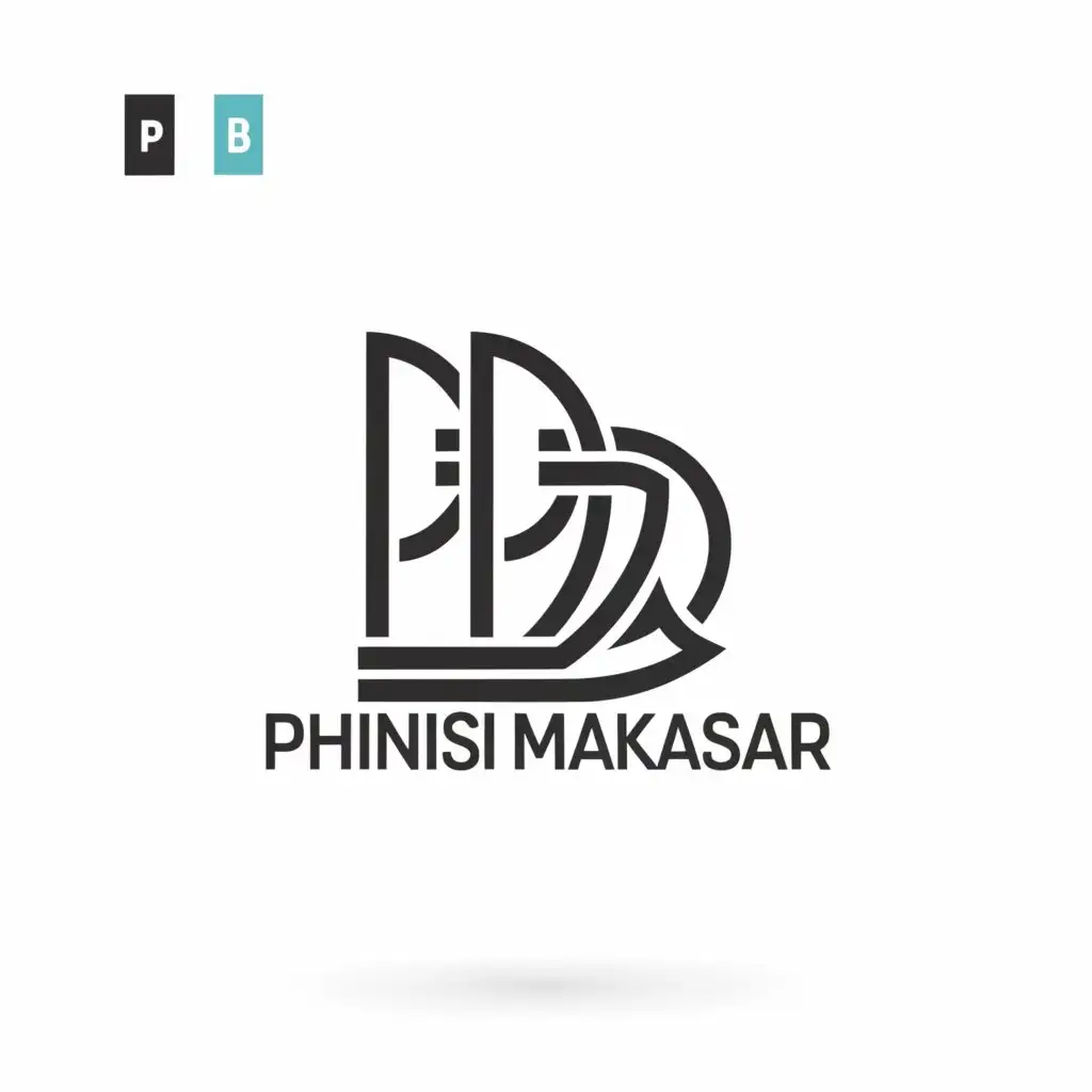 a logo design,with the text "ppdb", main symbol:PPDB letter logo combined with Phinisi Makassar logo,Minimalistic,be used in education industry,clear background