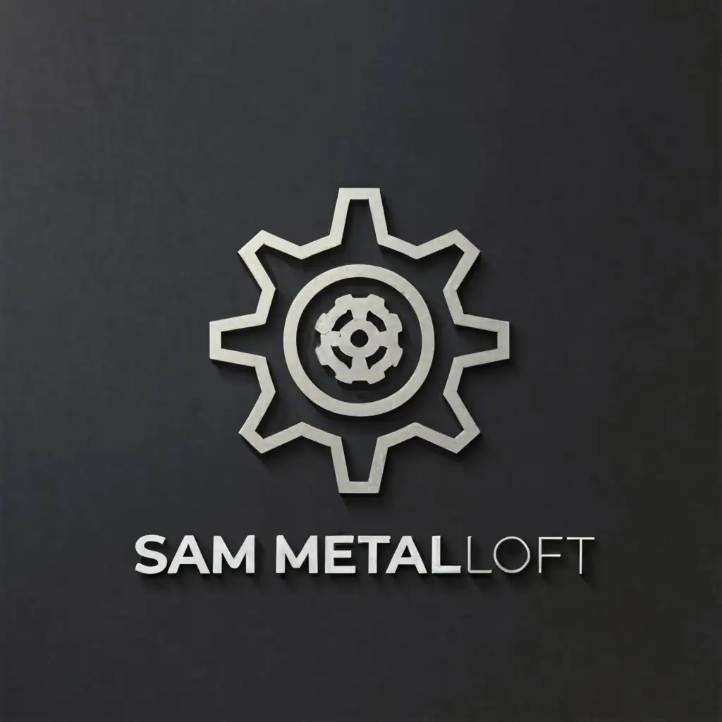 a logo design,with the text "Sam Metal Loft", main symbol:metal products,Moderate,be used in Medical Dental industry,clear background