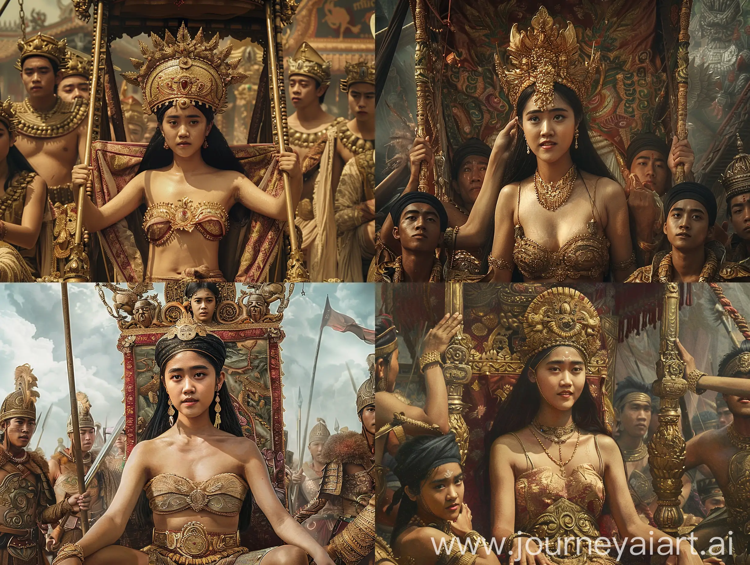 Indonesian-Kingdom-Pajajaran-Dyah-Pitaloka-in-Palanquin