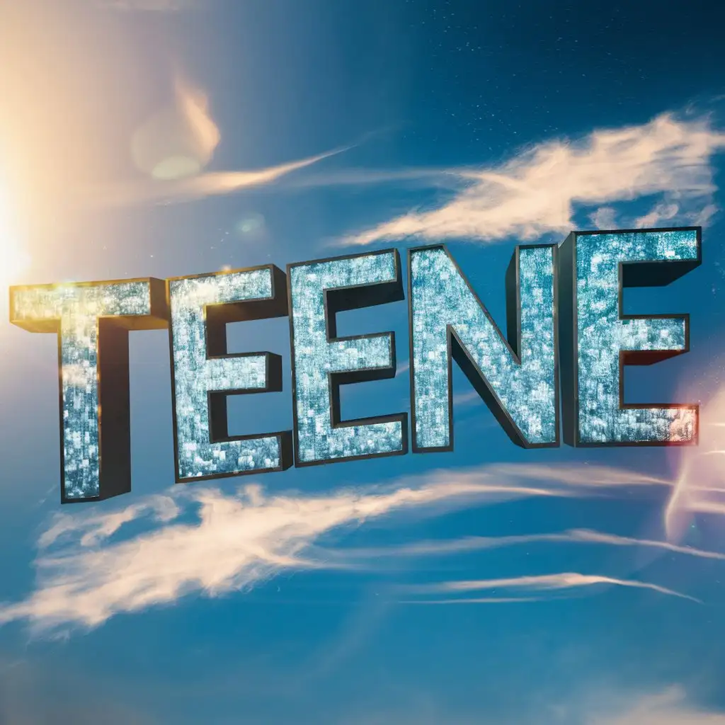 TEENE-Word-Floating-in-Blue-Sky