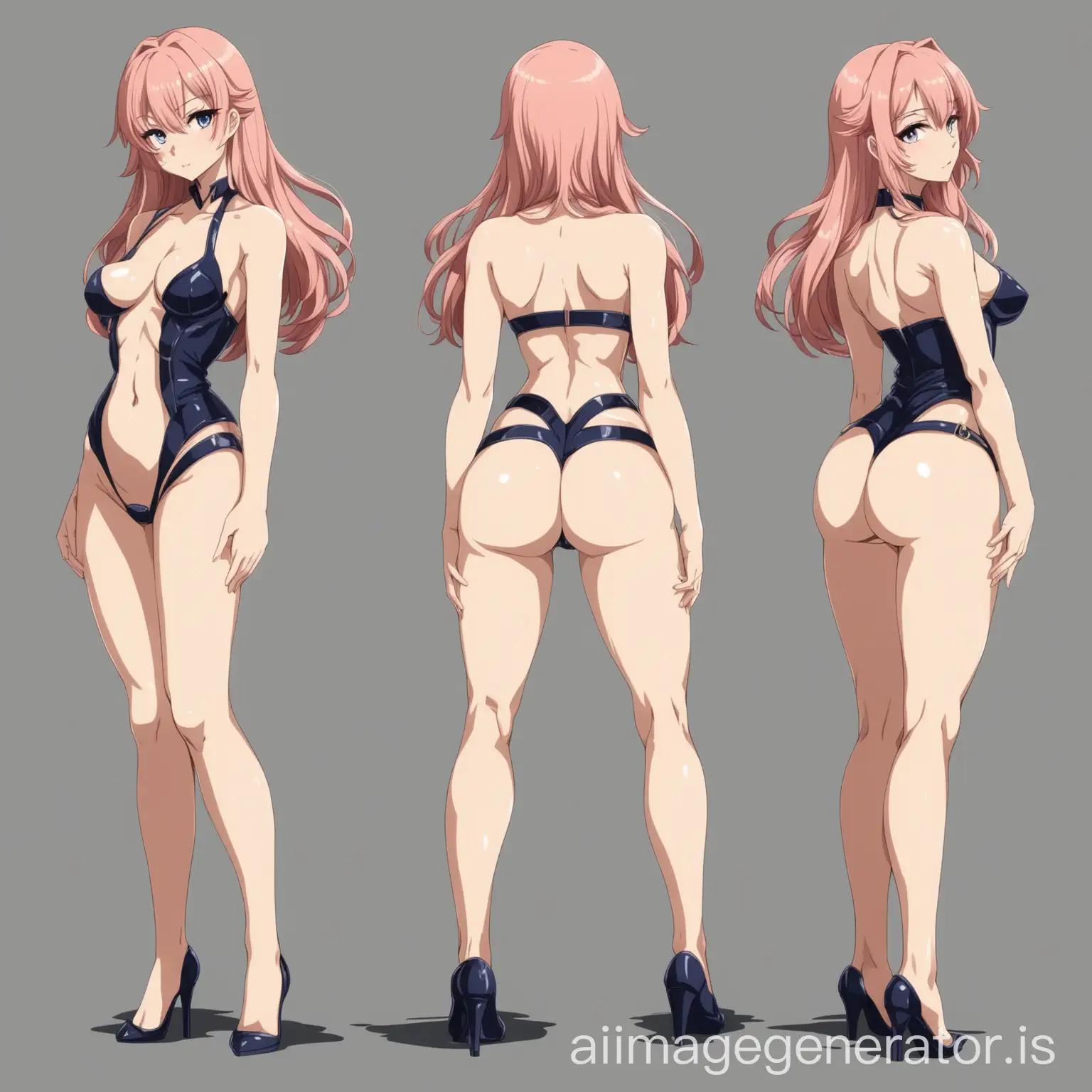Sexy anime girl full body booty