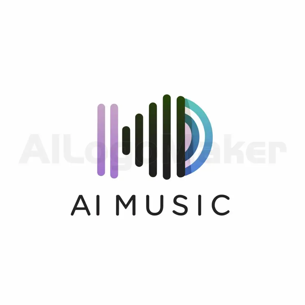 a logo design,with the text "AI MUSIC", main symbol:AI MUSIC,Minimalistic,be used in Travel industry,clear background