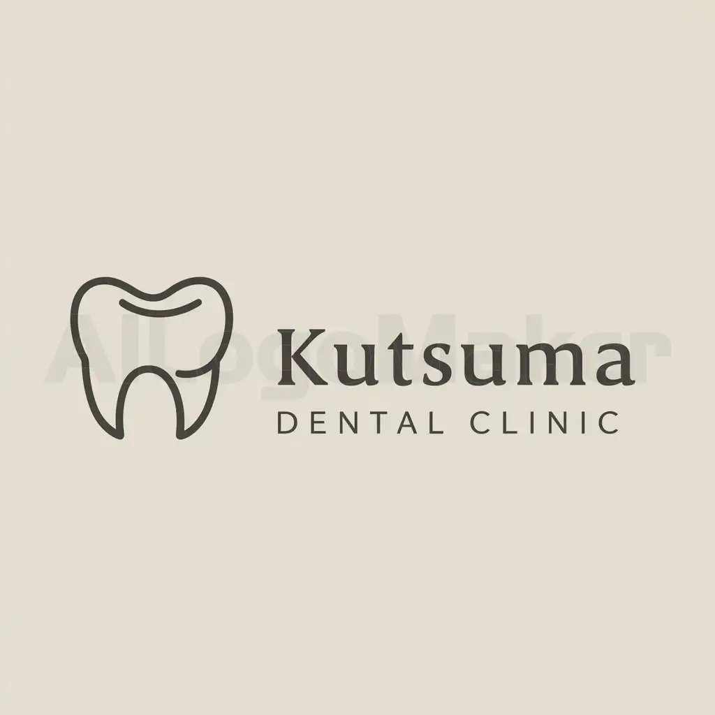 a logo design,with the text "Kutsuma dental clinic", main symbol:teeth,Minimalistic,be used in Medical Dental industry,clear background