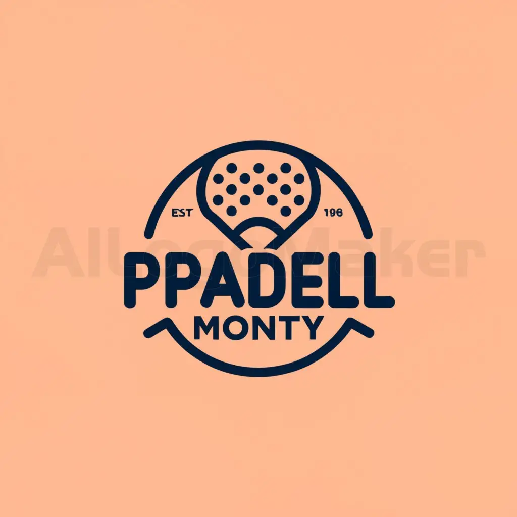 a logo design,with the text "Padel Monty", main symbol:Tennis,Moderate,be used in Sports Fitness industry,clear background