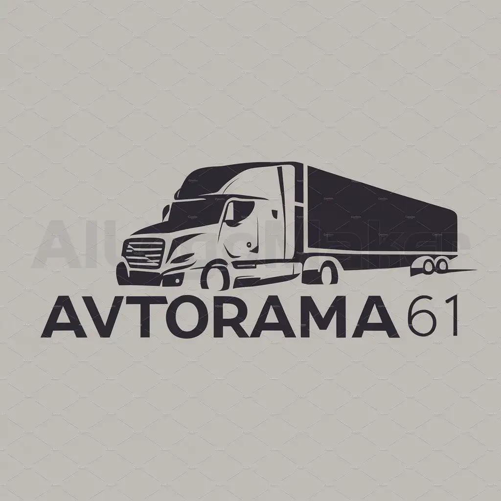 a logo design,with the text "AvtoRama61", main symbol:truck,Moderate,be used in Automotive industry,clear background