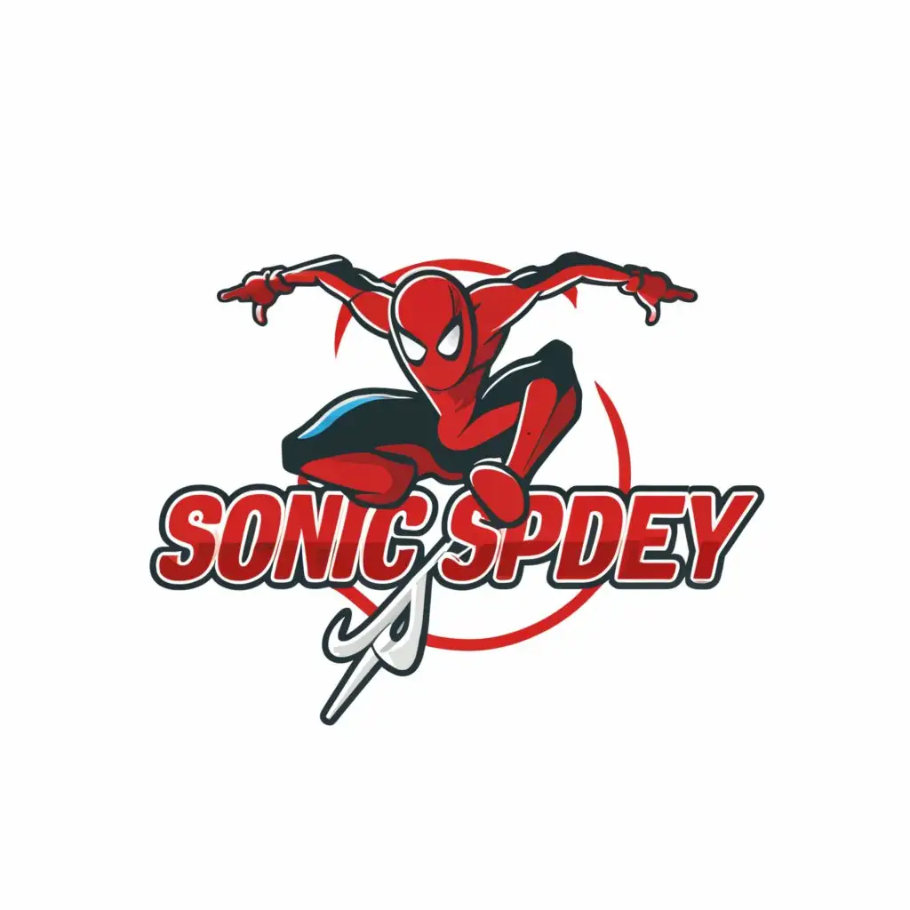 a logo design,with the text "Sonic and Spidey", main symbol:Speed,Moderate,be used in Sports Fitness industry,clear background