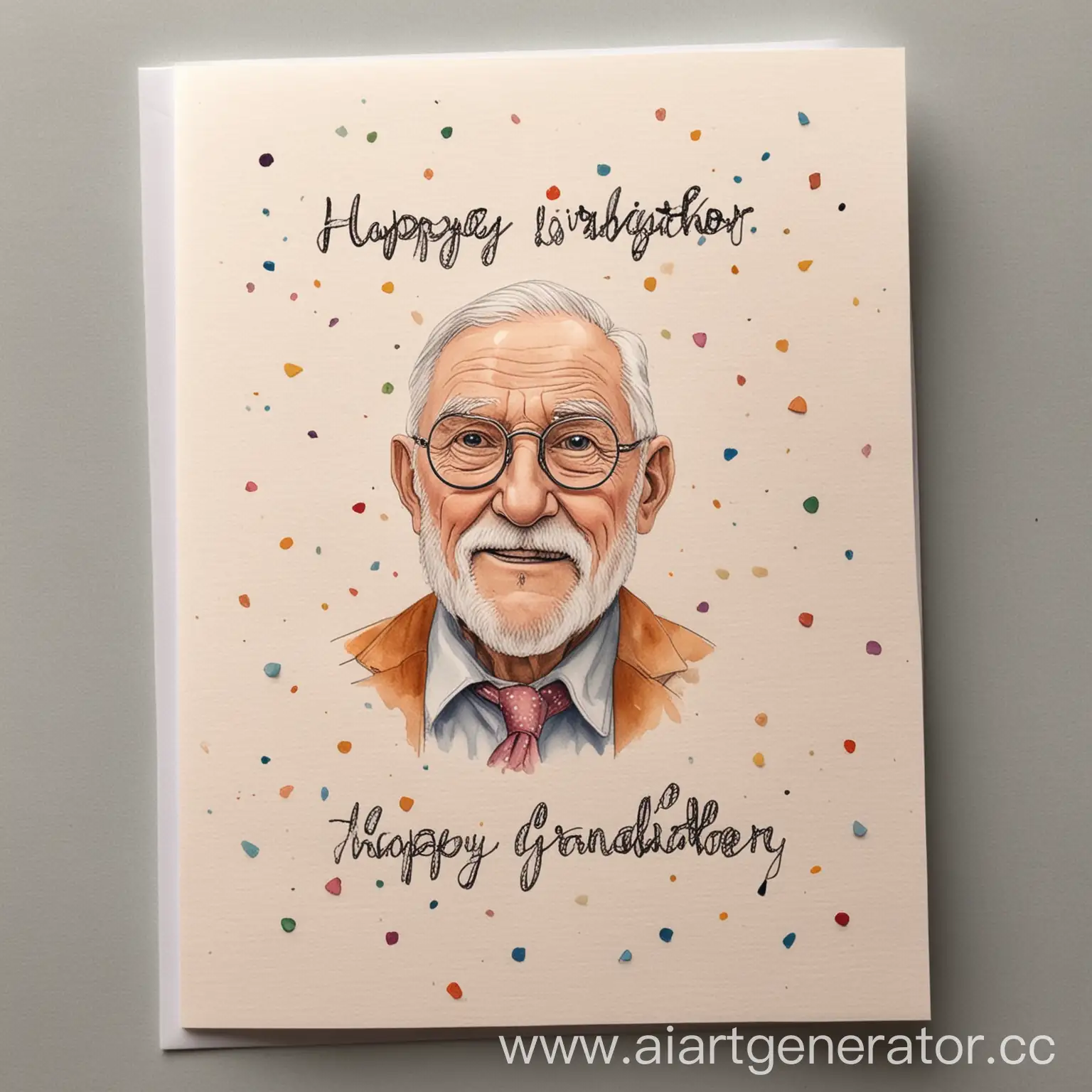Colorful-Birthday-Card-Design-for-Grandfather-Celebrating-Creativity-and-Love
