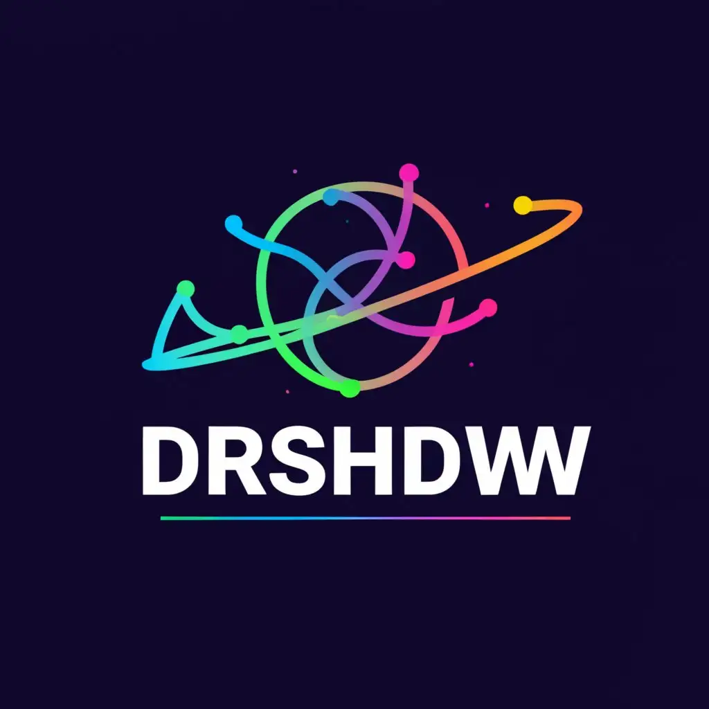 a logo design,with the text "drkshdww", main symbol:cosmic style, stars, moon,complex,be used in Others industry,clear background