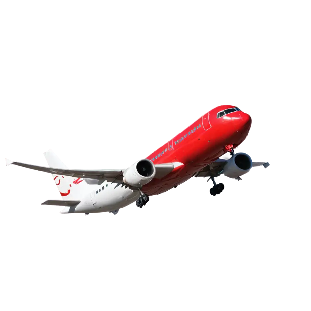 airoplane with red color