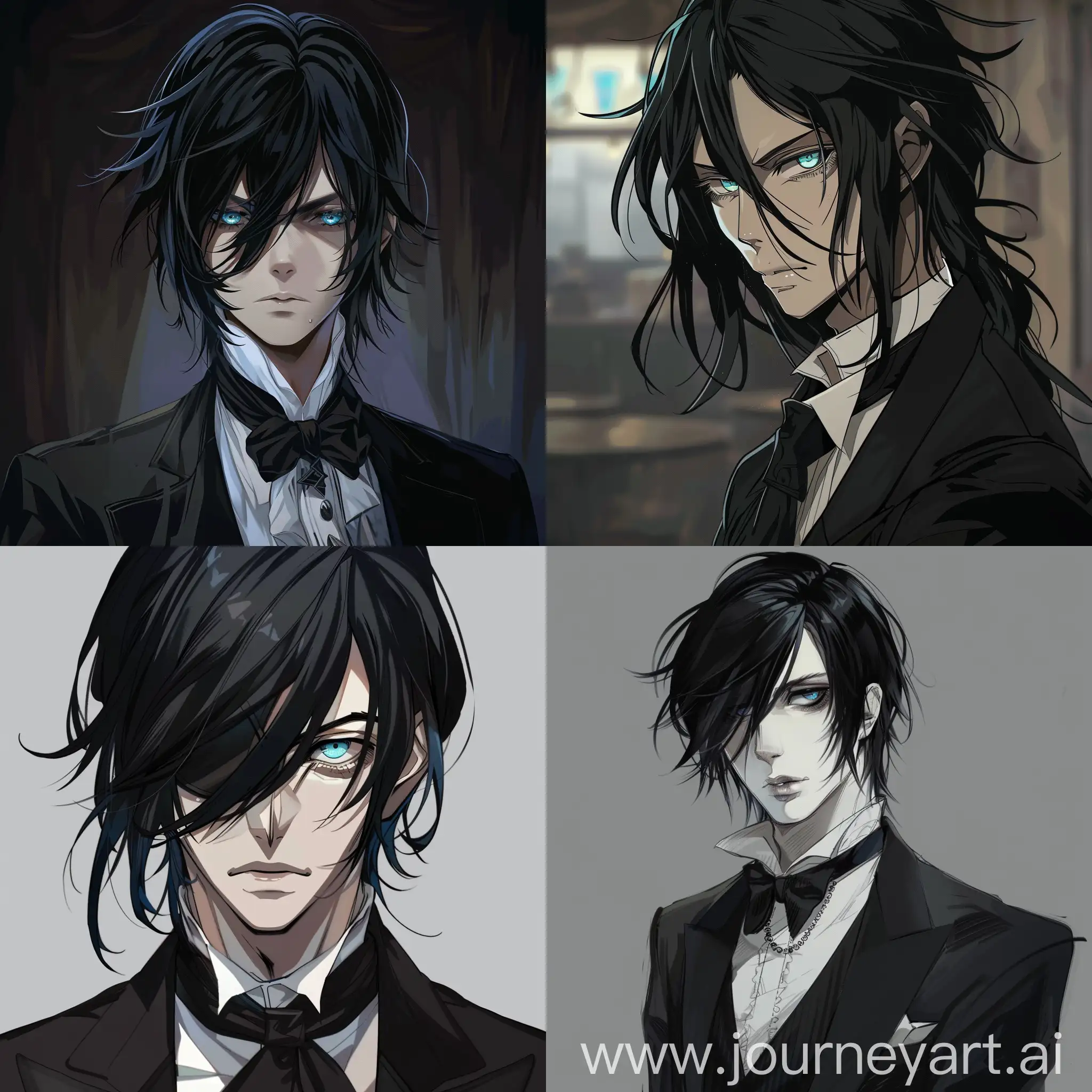 Elegant-Butler-with-MidLength-Black-Hair-and-Cyan-Eyes