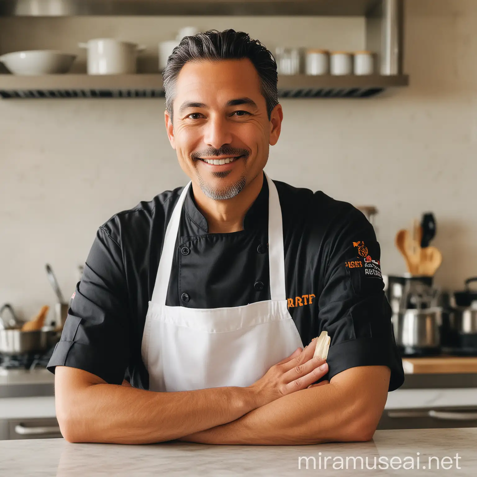 Renowned Bay Area Chef Preparing Authentic Fusion Cuisine
