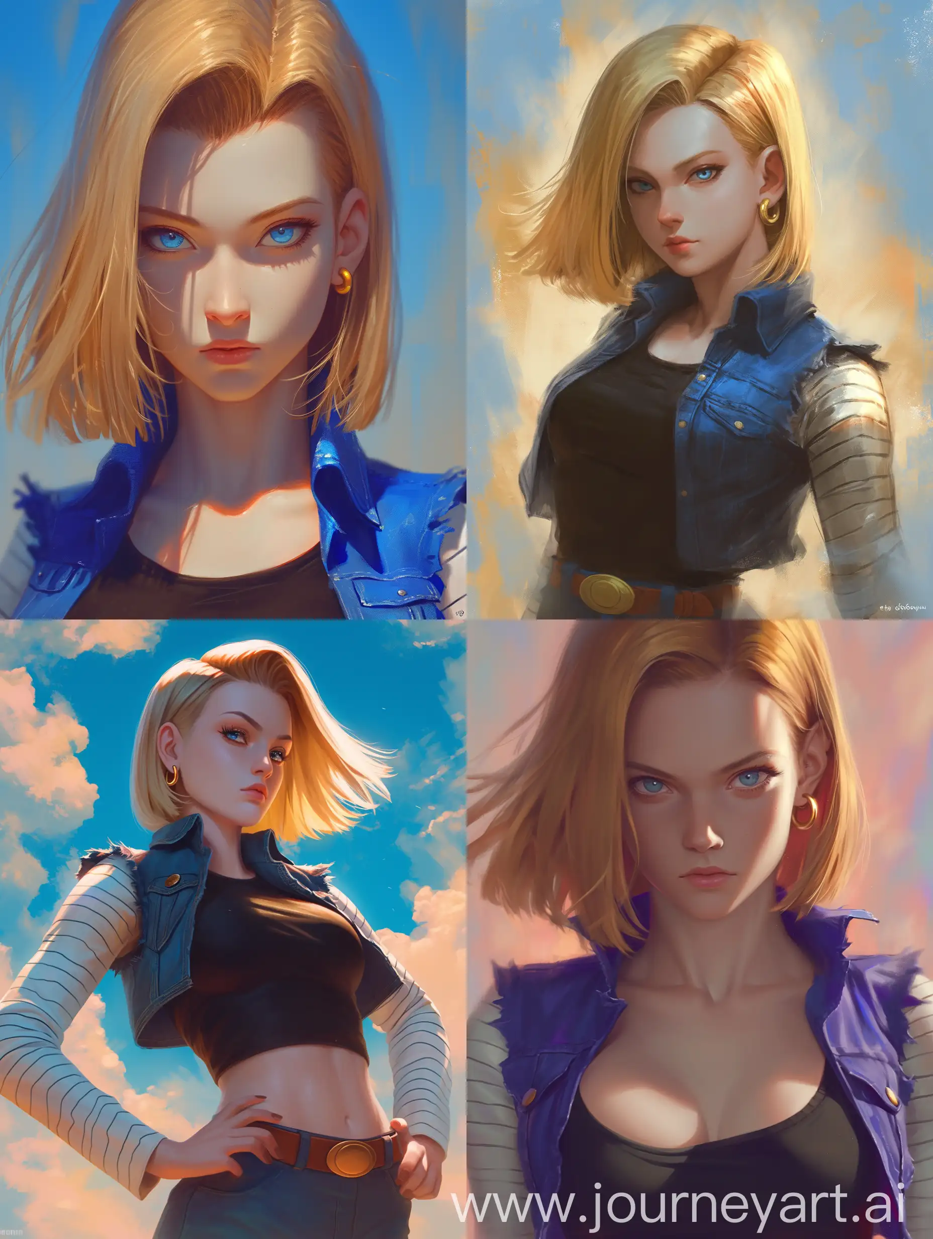 Realistic-Portrait-of-Android-18-from-Dragon-Ball