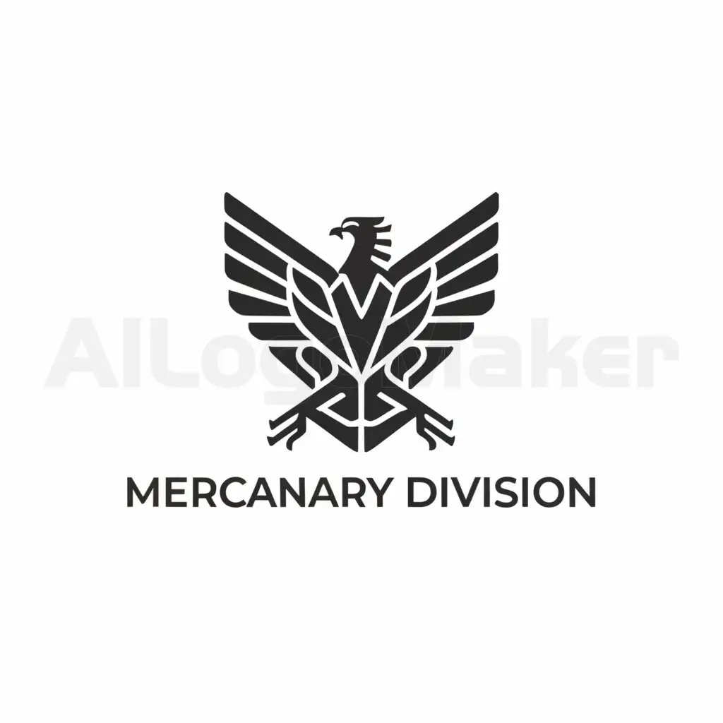 a logo design,with the text "Mercanary Divison", main symbol:Adler,Moderate,be used in Others industry,clear background