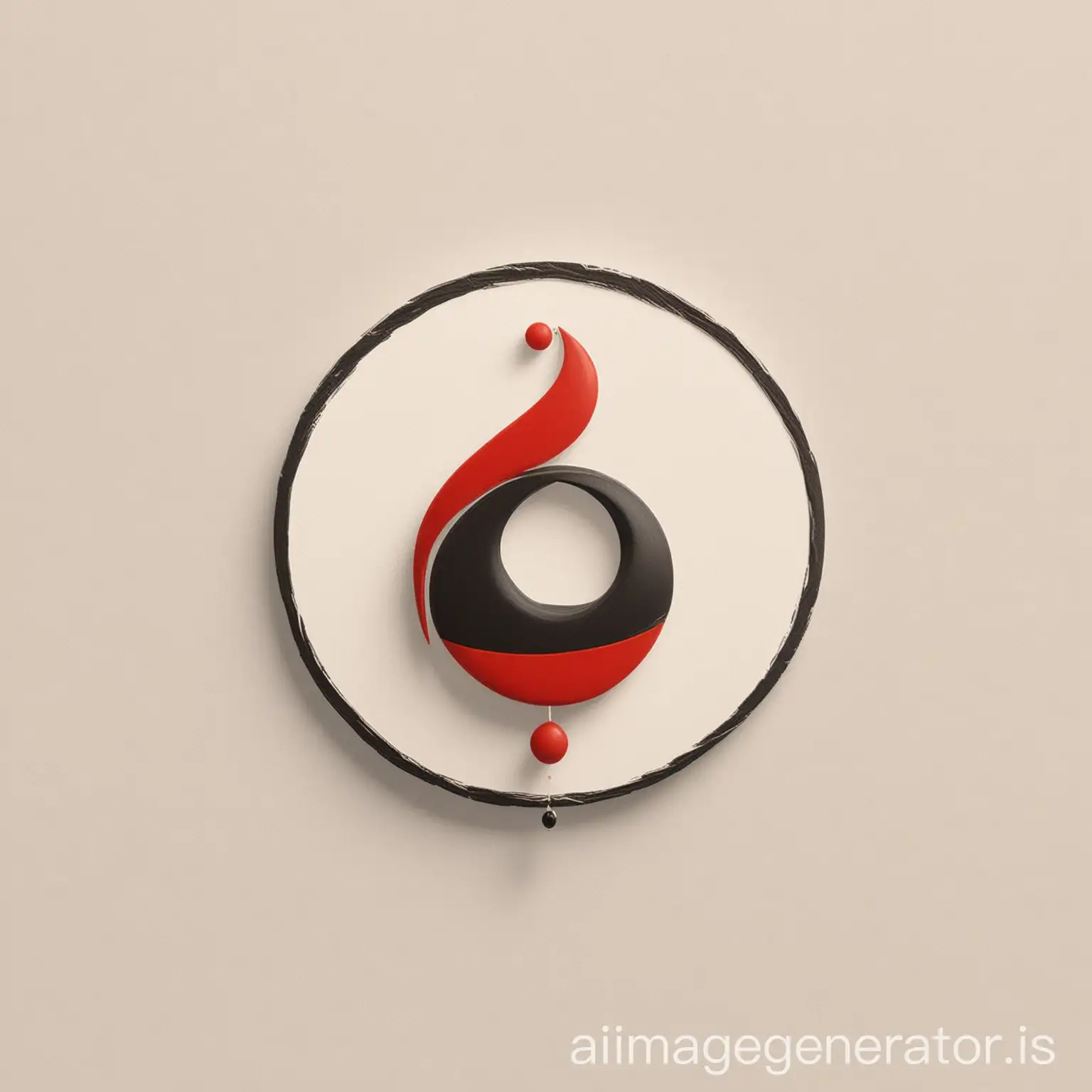beautiful flat-style logo design depicting a simple, 2D, magatama shape, ancient Japanese bead, curved comma shape, teardrop shape with a smooth curve, single circular hole near the top, smooth and rounded edges, symmetrical and balanced curve, minimalistic, vector, black or red color, white background, clean design, outline, Chinese style, geometric, red and black, simple, creative flat-style logo design, trending on Dribbble, featured on Behance, portfolio piece, minimal flat design, breathtaking graphic design, 8k resolution, high resolution vector logo, plain background, award-winning logo design