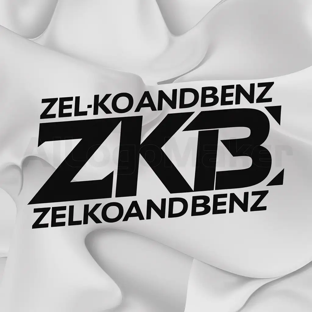 a logo design,with the text "zeLKoandBenz", main symbol:ZKB,Moderate,be used in streaming industry,clear background