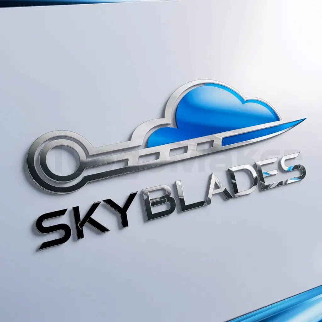 a logo design,with the text "Skyblades", main symbol:Skyblades,Moderate,be used in Technology industry,clear background