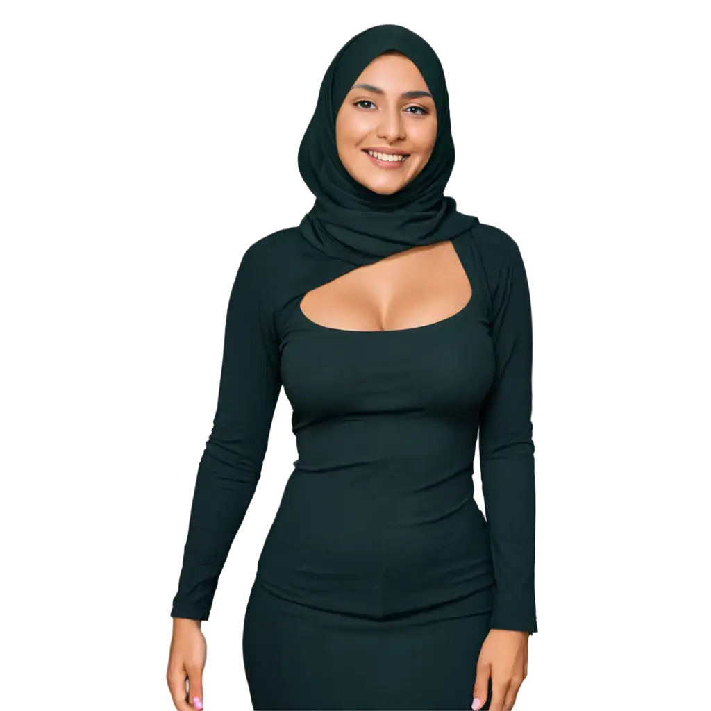An adult Arabic Muslim hot girl with large boobs