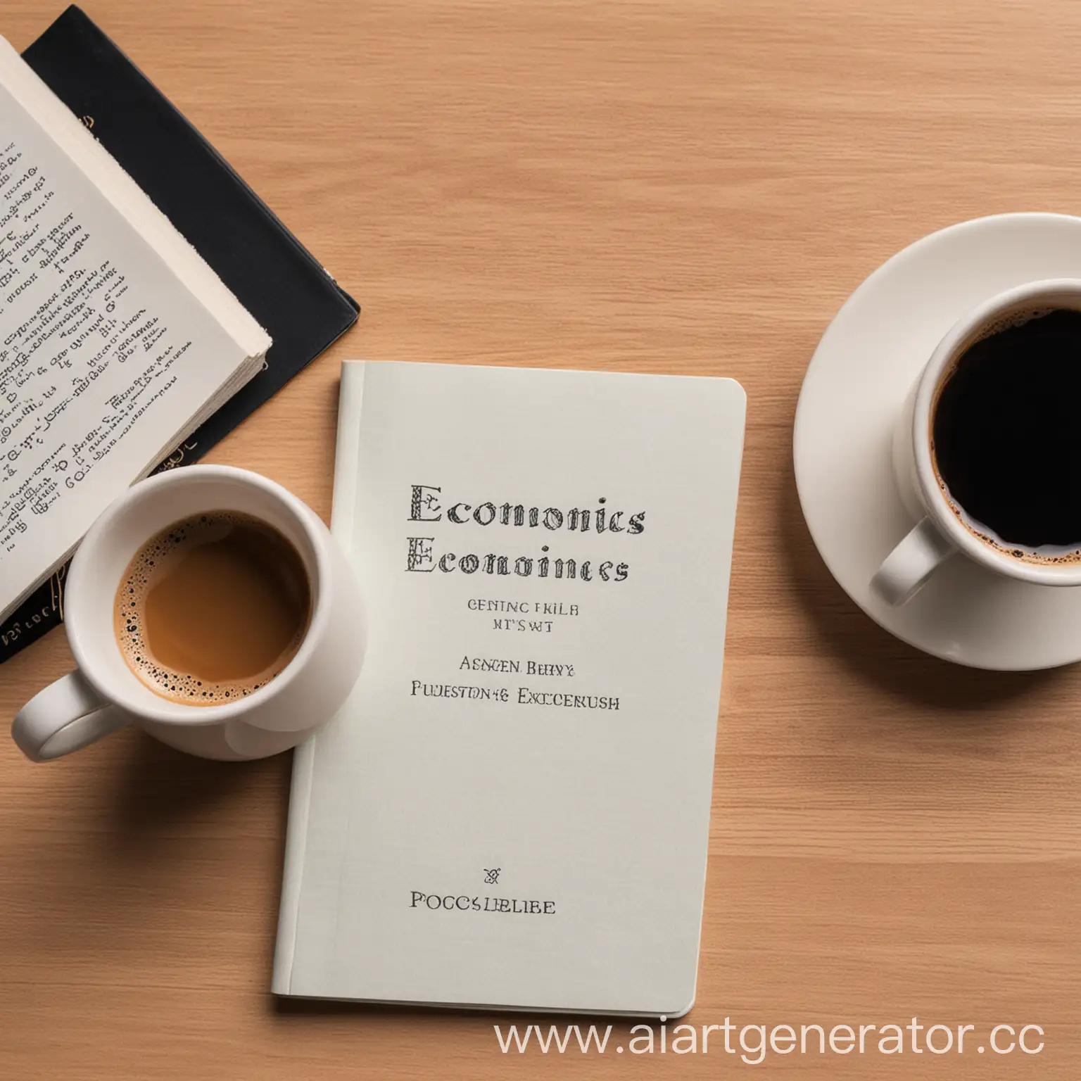 Economics-Book-beside-a-Cup-of-Coffee-on-Table