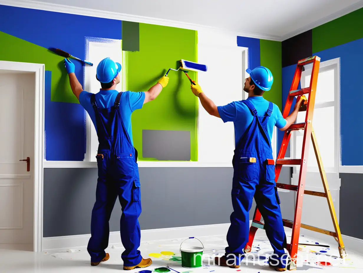 Professional Painting Service Dedicated Team Creating Vibrant Artwork