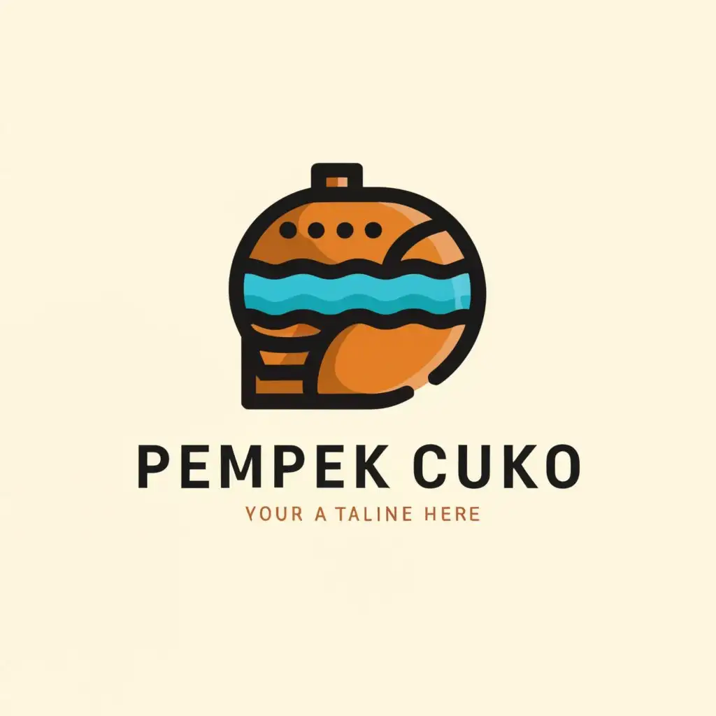 a logo design,with the text "Pempek Cuko", main symbol:Submarine,Minimalistic,be used in Restaurant industry,clear background