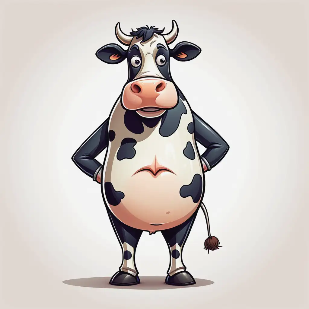 Cartoon-Cow-with-Human-Form