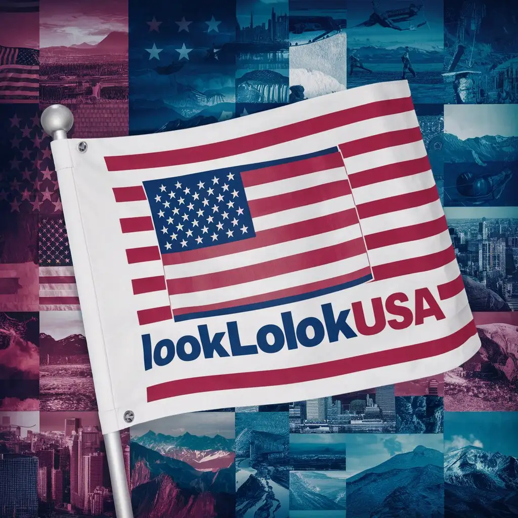 LOOKLOOKUSA little AMERICAN FLAG 
