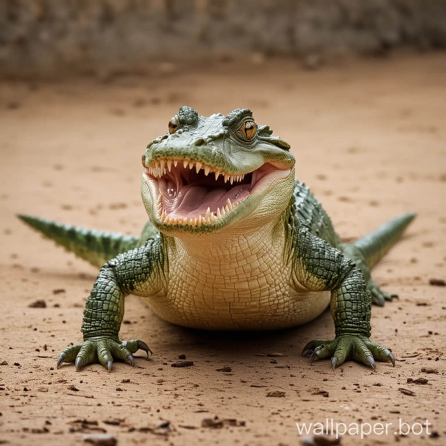 Playful-Crocodile-Surprises-Tourists-in-Tropical-Oasis
