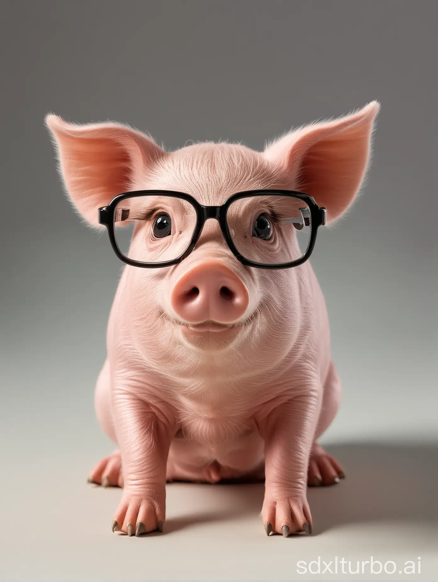 Schwein mit Brille von Fielmann 