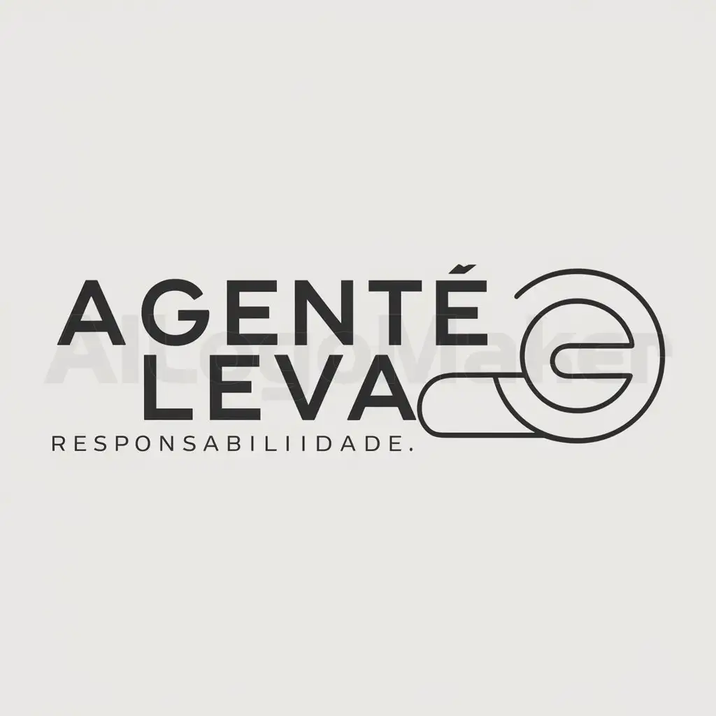 a logo design,with the text "Agente Leva", main symbol:responsabilidade,Minimalistic,be used in Travel industry,clear background