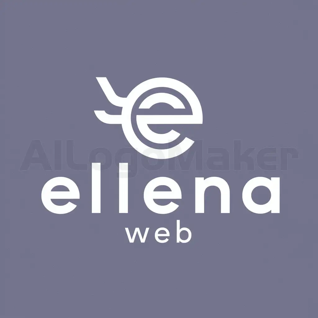 a logo design,with the text "ellena web", main symbol:digital,Moderate,clear background