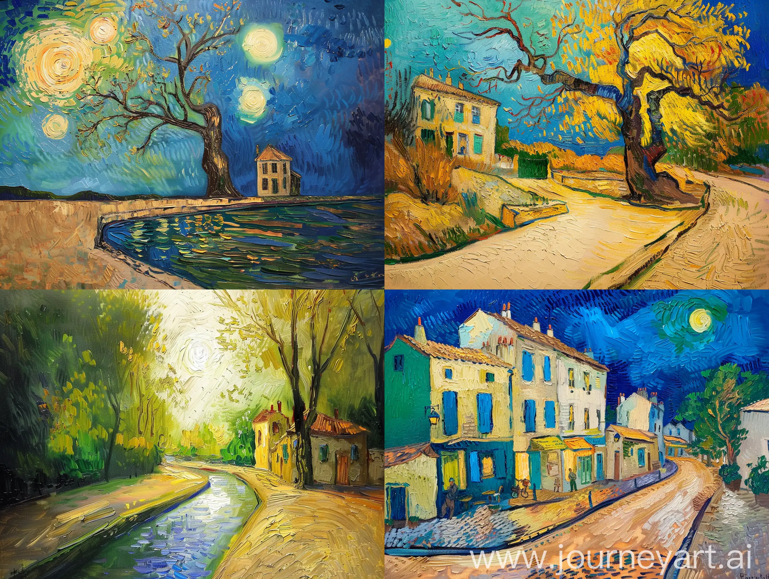 oil painting in van gogh style