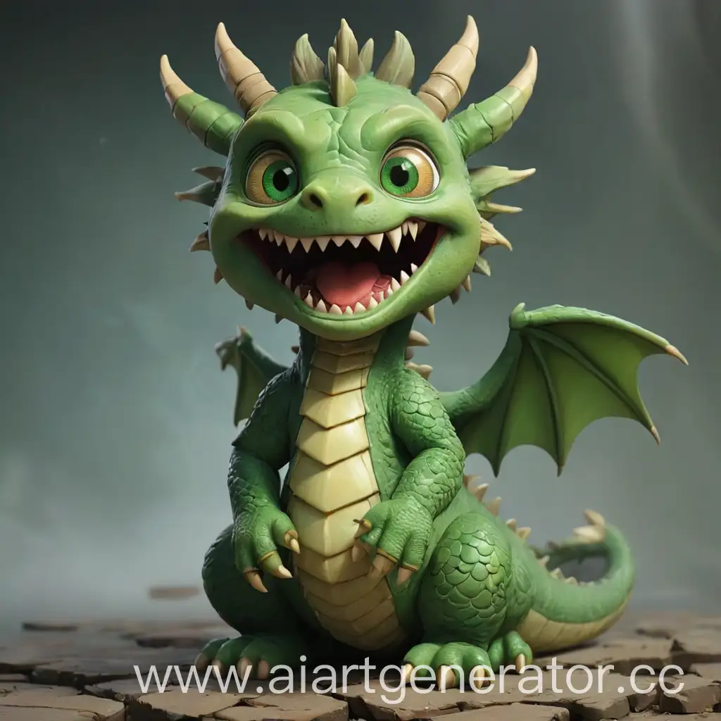 Cute-Green-Dragon-Doll-in-the-Style-of-Saw-Movie