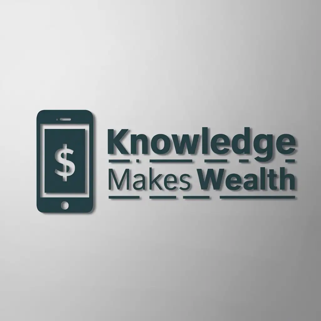 LOGO-Design-for-Knowledge-Makes-Wealth-Mobile-Symbolizes-Prosperity-in-Education-Industry